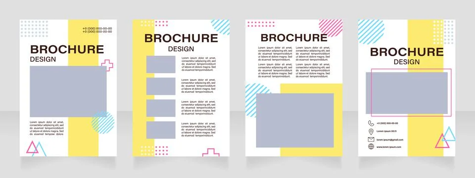 Drawing tutorial blank brochure layout design Stock Illustration