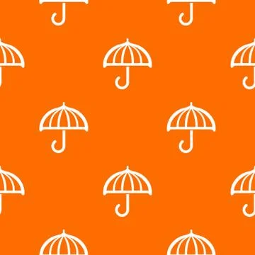 Drawing umbrella pattern vector orange Illustrazione stock