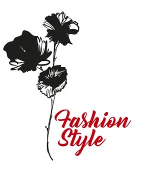 Drawing vector graphics with floral pattern for design. Floral flower natural Illustrazione stock