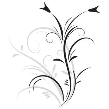 Drawing vector graphics with a floral pattern element for design Illustrazione stock