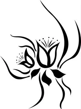 Drawing vector graphics with floral pattern for design. Floral flower natural Stock Illustration