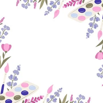 Drawing vector illustrations frame on the white background Stock Illustration