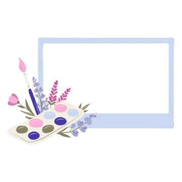 Drawing vector illustrations frame on the white background Stock Illustration