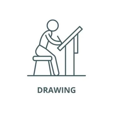 Drawing vector line icon, linear concept, outline sign, symbol Stock Illustration