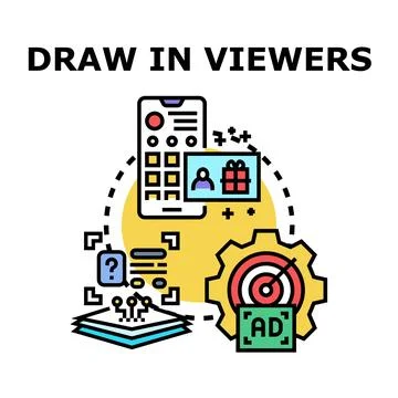 Drawing viewers through digital marketing strategy and ad targeting Stock Illustration
