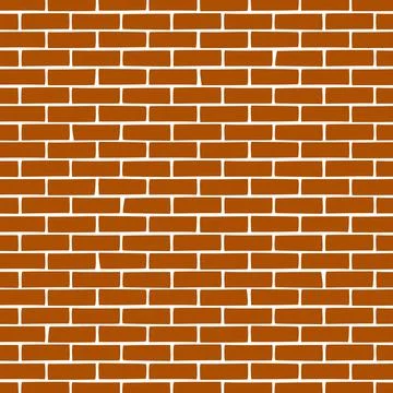 A drawing of a wall made of tile bricks. Vector Stock Illustration