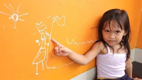 Drawing Wall Stock Photos