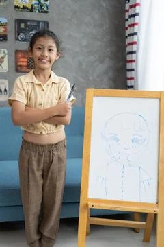 Drawing on a white board Stock Photos