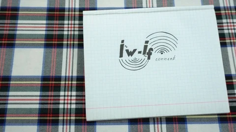 Drawing wifi connect Stock Footage 105525062