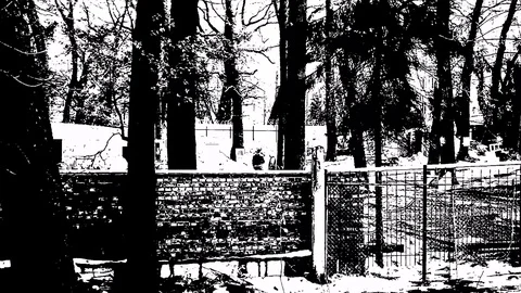 Drawing Winter Builders In Fast Motion An Front View Stock Footage 84025118