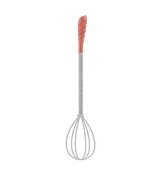 Drawing wire whisk kitchen and cooking utensils Illustration