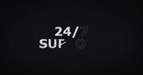 Drawing a word 24/7 SUPPORT Stock Footage 60640114