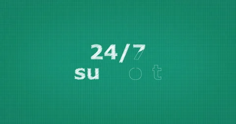 Drawing a word 24/7 SUPPORT Stock Footage 60845284
