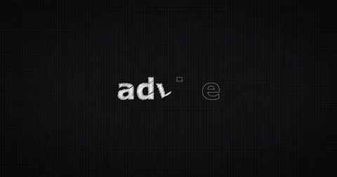 Drawing a word ADVICE Video stock 60653092