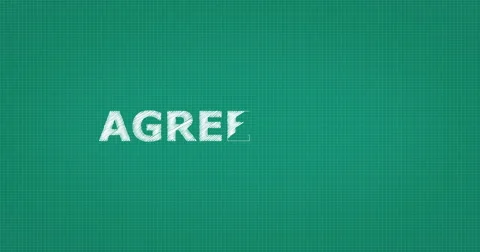 Drawing a word AGREEMENT Stockbeeldmateriaal 60845851