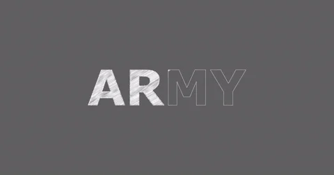 Drawing a word ARMY Stock Footage 60574664
