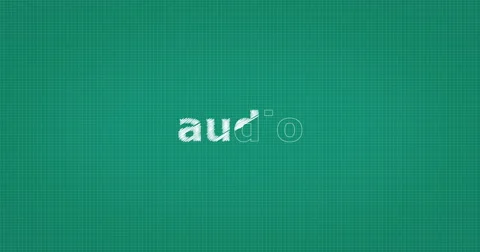 Drawing a word AUDIO Stock Footage 60845986