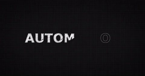 Drawing a word AUTOMATION Video stock 60640111