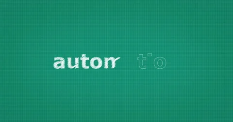 Drawing a word AUTOMATION Video stock 60846026