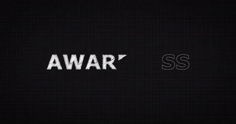 Drawing a word AWARENESS Stock Footage 60609376
