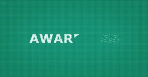 Drawing a word AWARENESS Video stock 60846116