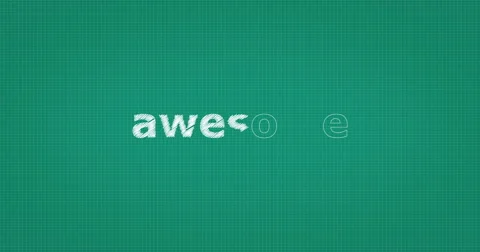 Drawing a word AWESOME Stock-Footage 60846118