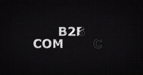 Drawing a word B2B COMMERCE Stock Footage 60697122