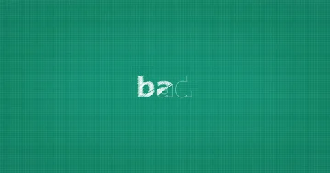 Drawing a word BAD 스톡 동영상 60846274