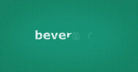 Drawing a word BEVERAGES Video stock 61139820