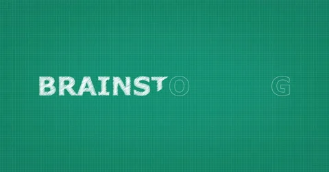 Drawing a word BRAINSTORMING Stockbeeldmateriaal 60847258