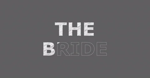 Drawing a word THE BRIDE Stock-Footage 60577474