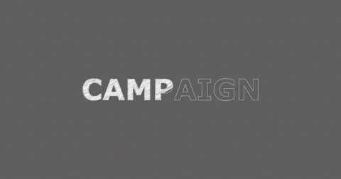 Drawing a word CAMPAIGN Stock Footage 60575057