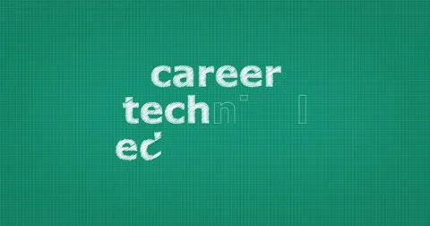 Drawing a word CAREER TECHNICAL EDUCATION Stock Footage 61119623