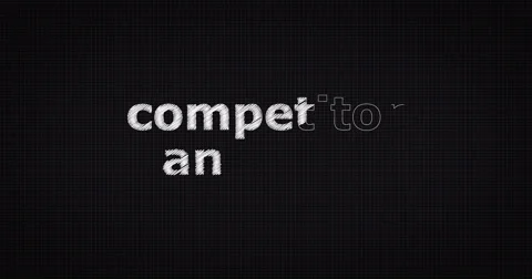 Drawing a word COMPETITOR ANALYSIS Stock-Footage 60813504