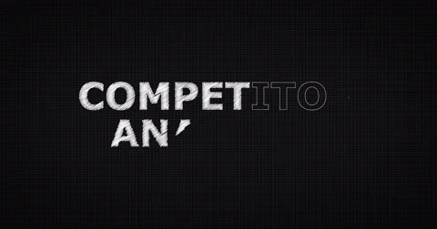 Drawing a word COMPETITOR ANALYSIS Stock Footage 60813523