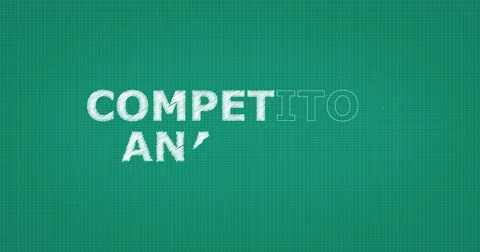 Drawing a word COMPETITOR ANALYSIS Stock Footage 60904173