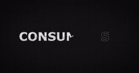 Drawing a word CONSUMERISM Video stock 60617289