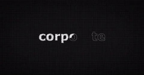 Drawing a word CORPORATE Video stock 60657092