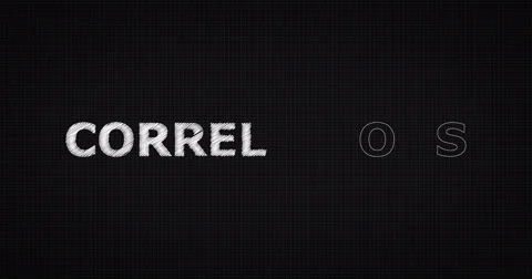 Drawing a word CORRELATIONS Stock Footage 60617331