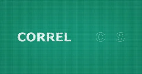 Drawing a word CORRELATIONS Stock Footage 60904211