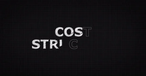 Drawing a word COST STRUCTURE Video stock 60640494