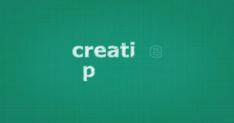 Drawing a word CREATIVE POWER Stock Footage 60904227