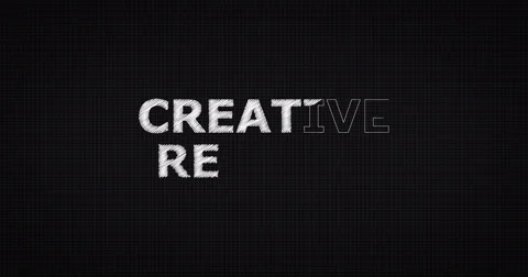 Drawing a word CREATIVE RECIPES Stock Footage 60617328