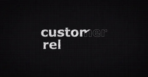 Drawing a word CUSTOMER RELATIONS Stock Footage 60657212