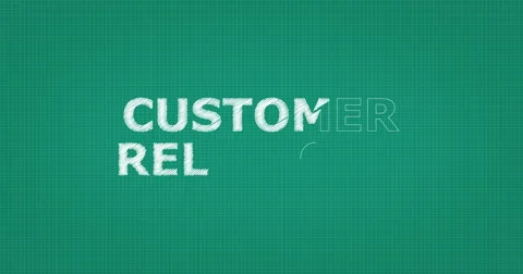 Drawing a word CUSTOMER RELATIONS Stock Footage 60904253