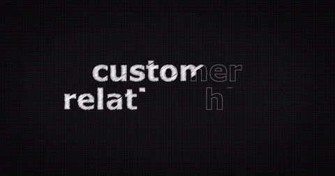 Drawing a word CUSTOMER RELATIONSHIPS Stock-Footage 60657219
