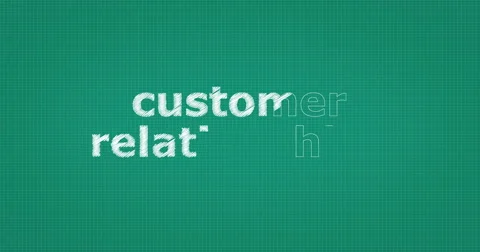 Drawing a word CUSTOMER RELATIONSHIPS Video stock 60904251