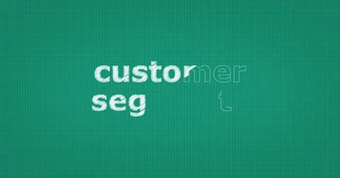 Drawing a word CUSTOMER SEGMENTS Stock Footage 60904255