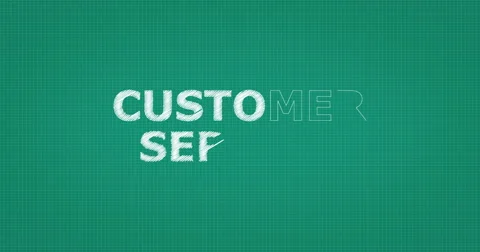 Drawing a word CUSTOMER SERVICE 스톡 동영상 60904259