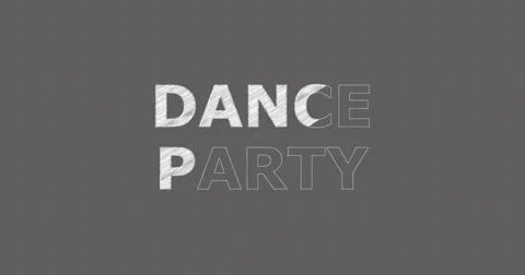 Drawing a word DANCE PARTY 動画素材 60596377